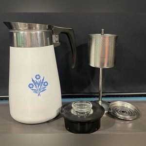 Corningware Blue Cornflower design Coffee Percolator 9 cup